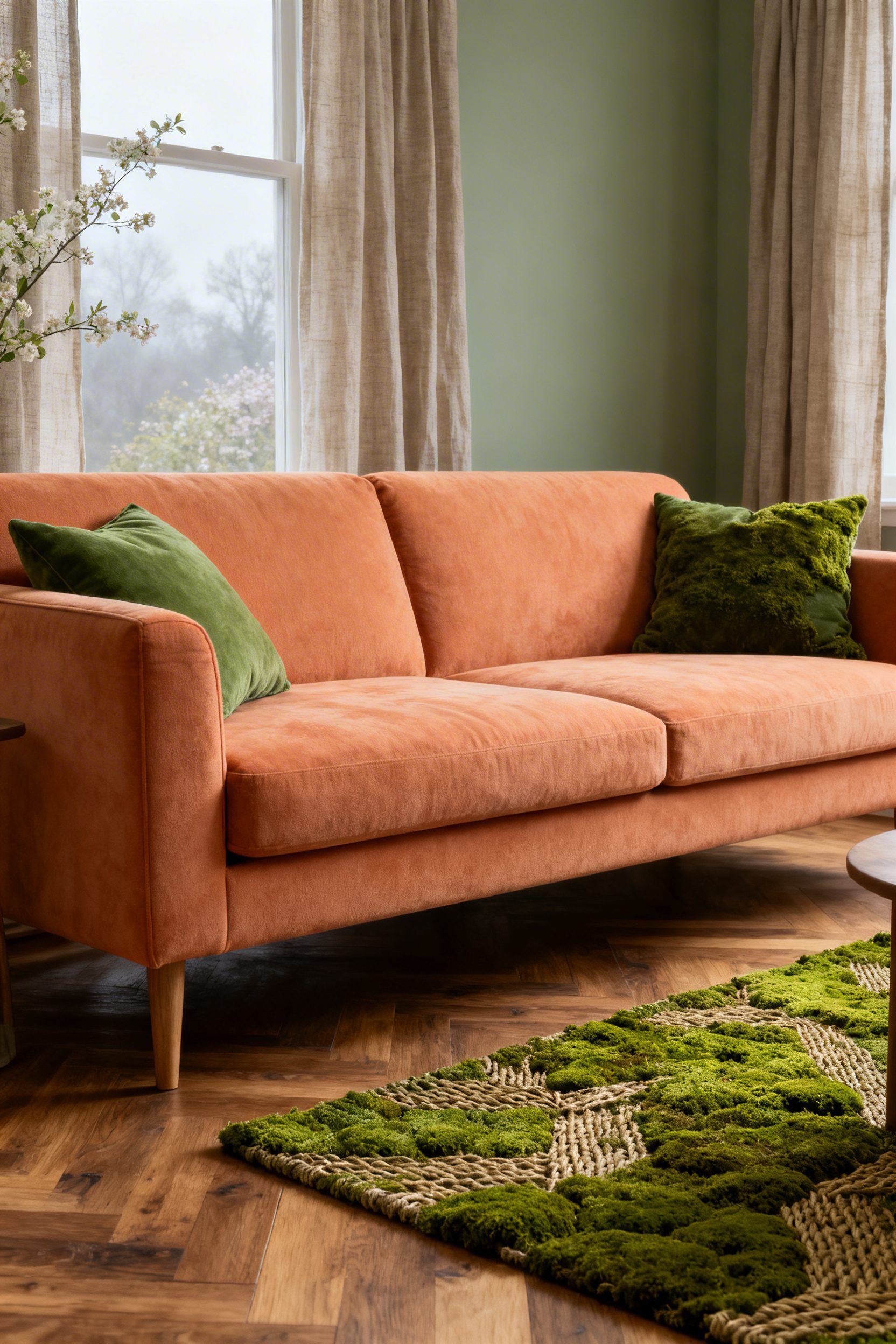 Apricot Upholstery, Moss Accessories