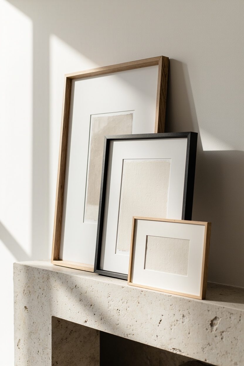 Asymmetrical Mantel Art Stack