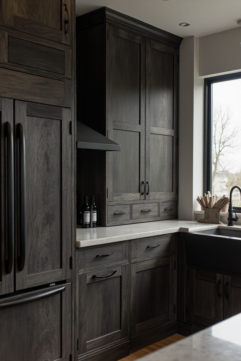Blackened Oak Cabinets