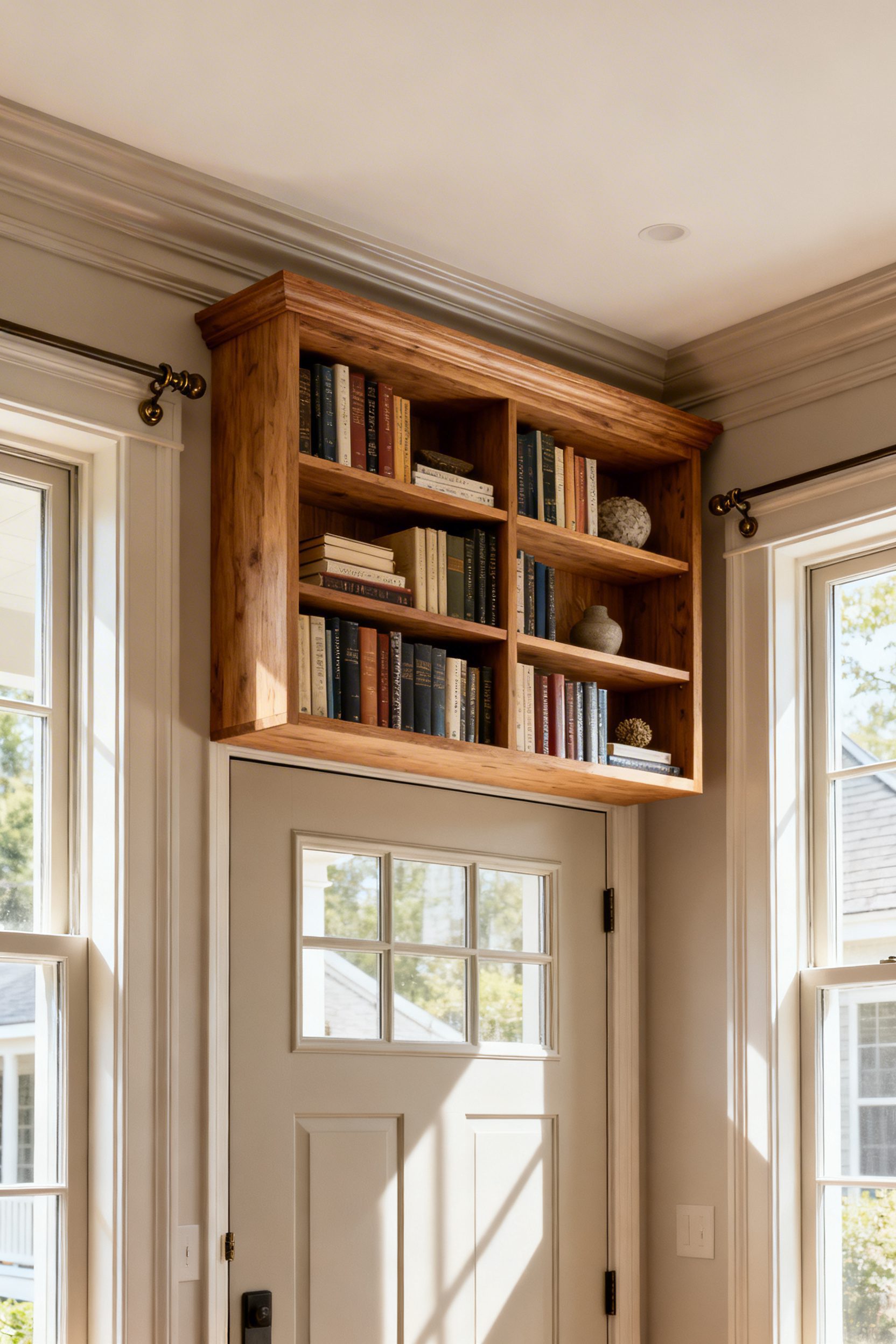 Bookshelf Over Door With Crown Molding