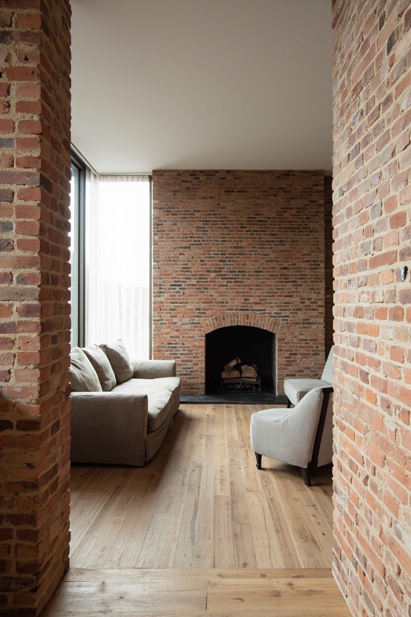 Brick Fireplace Focus