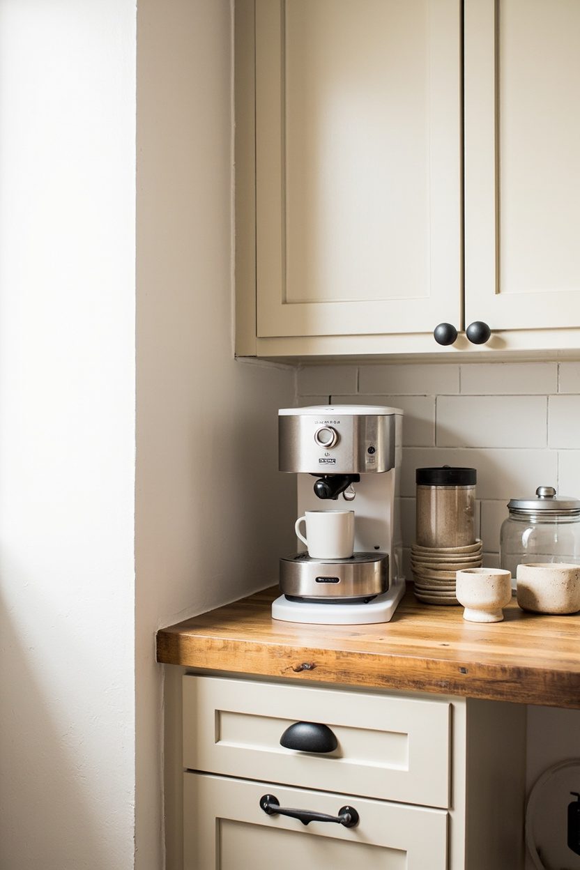 Butcher Block Coffee Station Layout