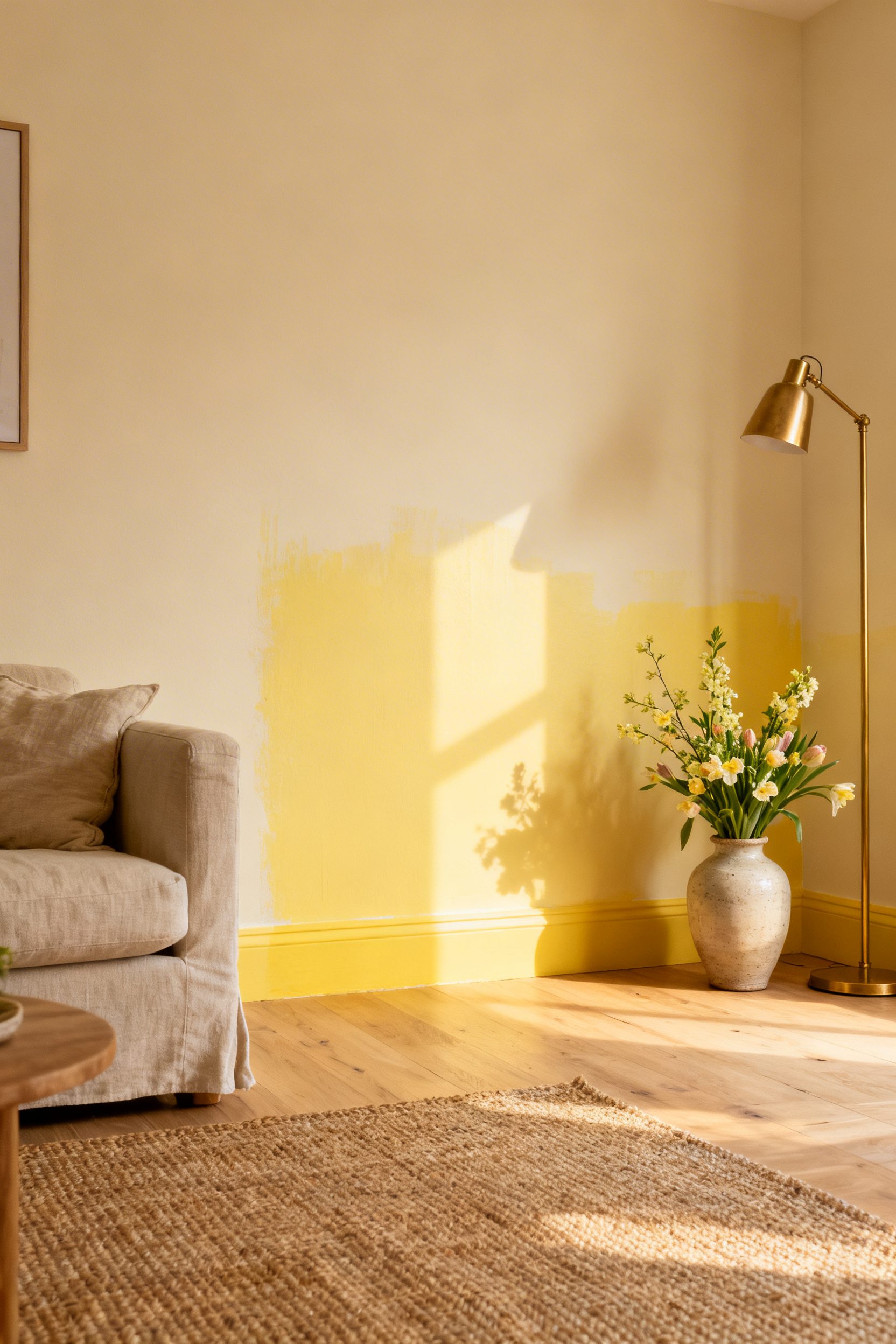 Buttermilk Walls with Sunshine Accents