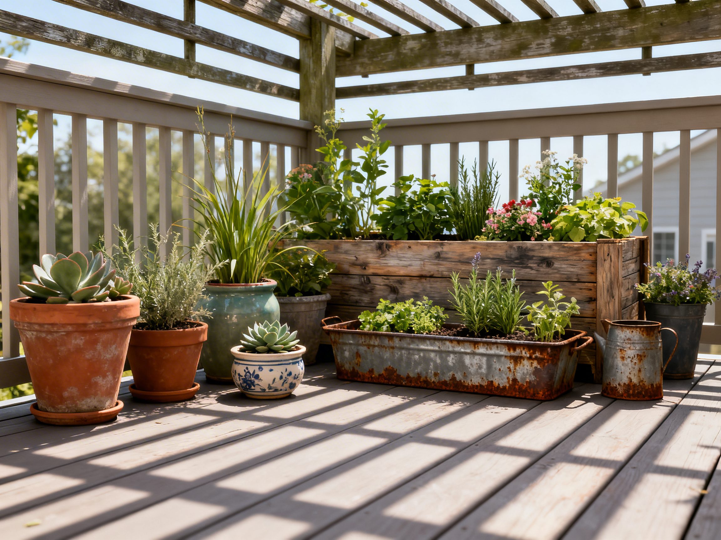 Choosing Containers That Suit Ground-Level Decks