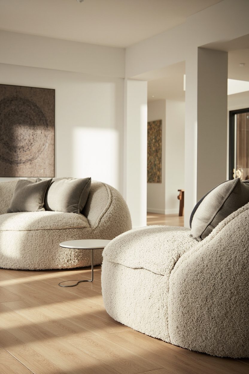 Chunky Occasional Sofas With Curves