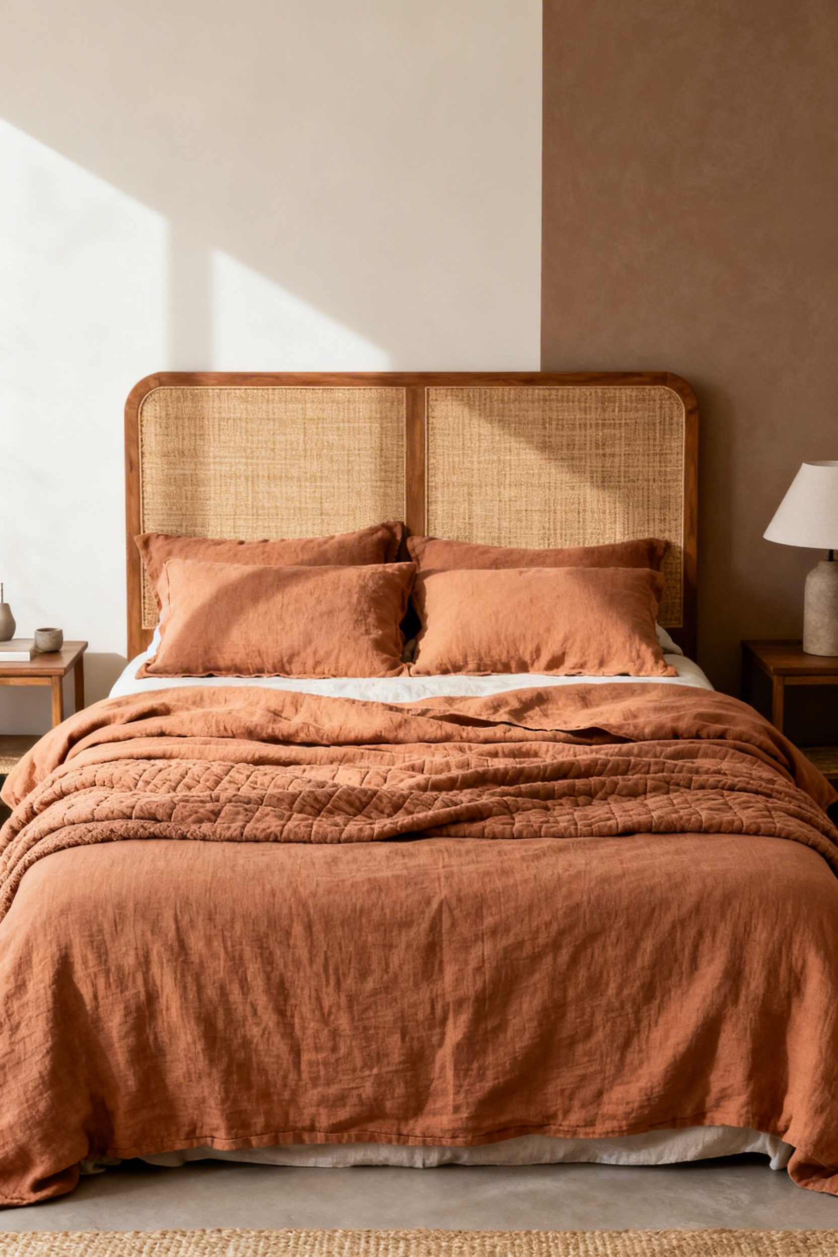 Clay-Toned Linen Layering