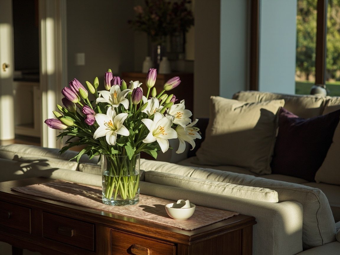 Communicating meaning through flower placement and accents