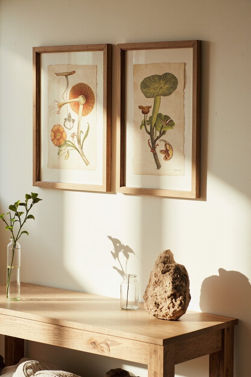Cottagecore Mushroom Wall Art