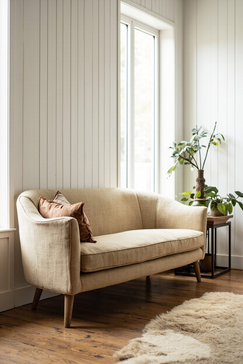Curved Farmhouse Settees