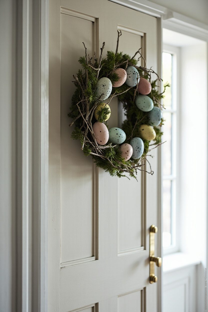 Egg Wreaths for Easter Entryways