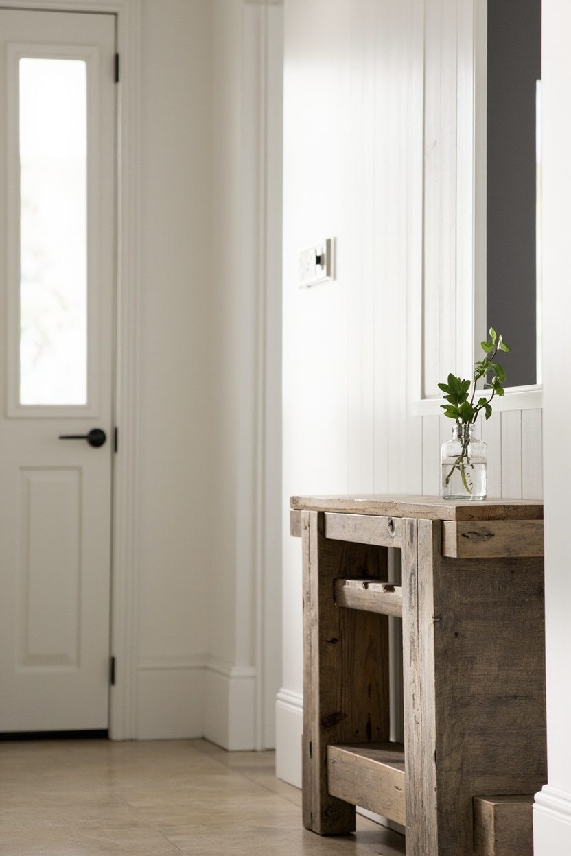 Farmhouse Rustic Entryway Table