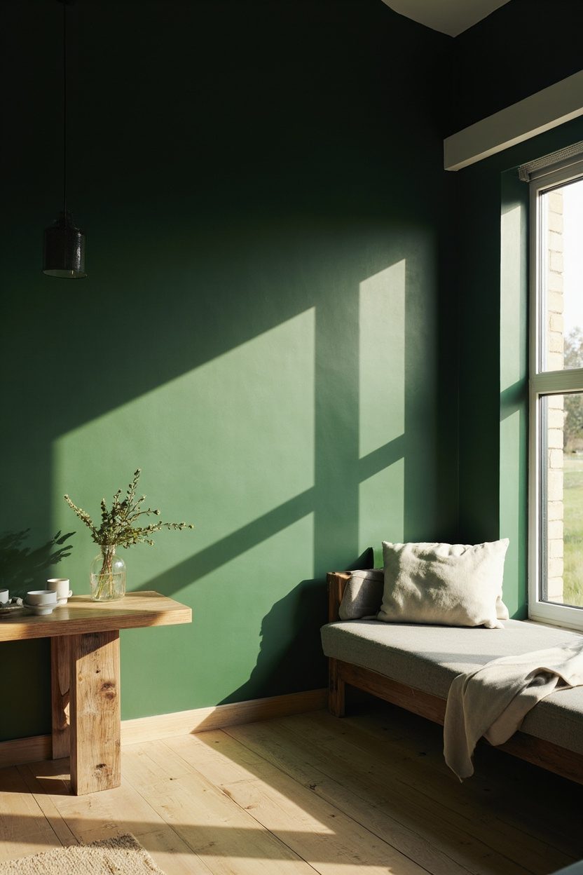Forest Green Feature Walls