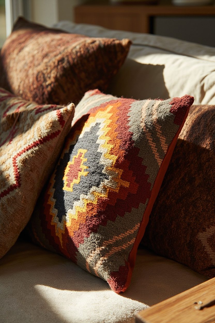Geometric Kilim Throw Pillows