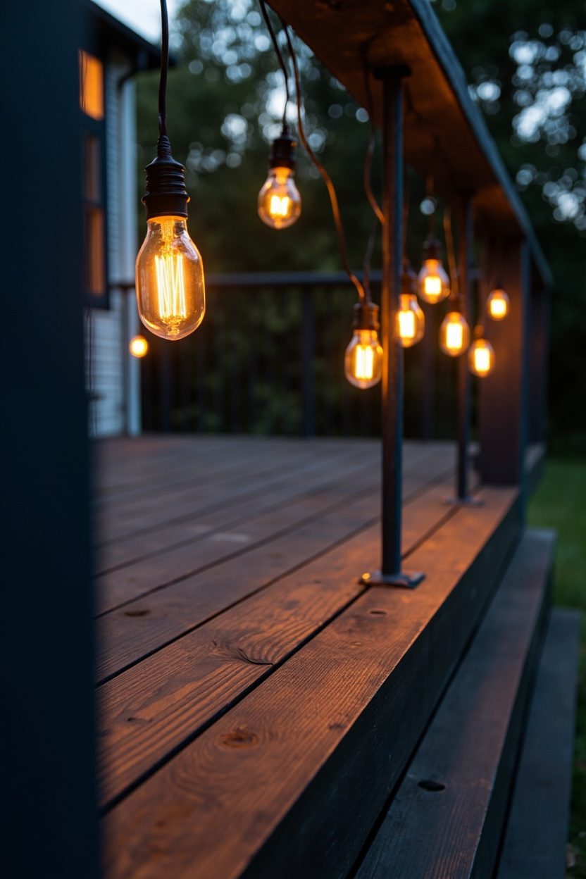 Low Deck with Color-Shift String Bulbs