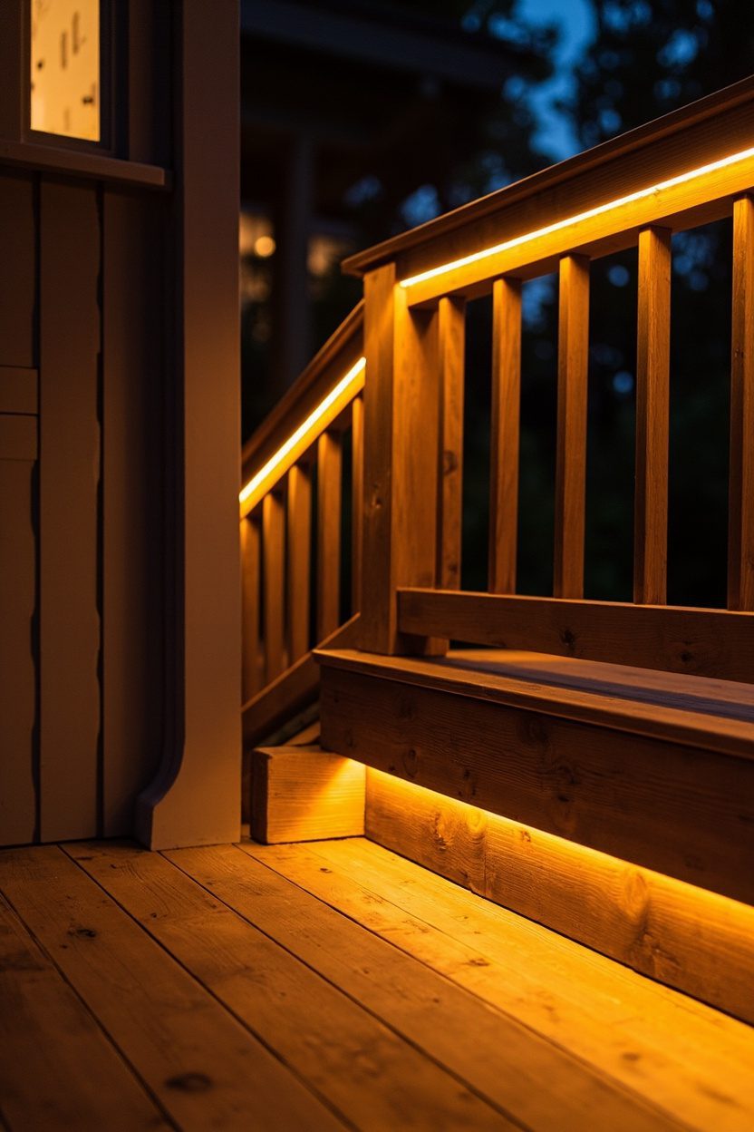 Low Deck with Rope Light Under-Rail