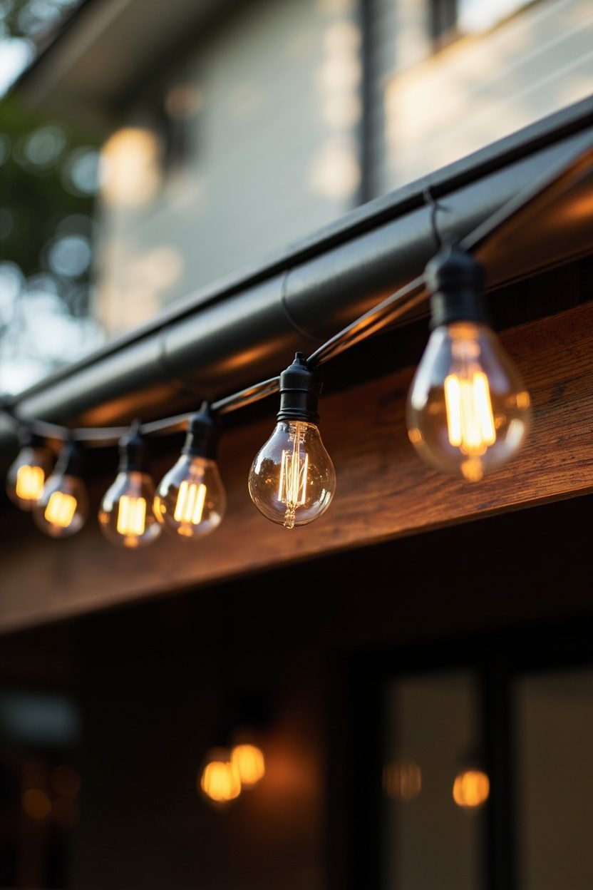 Low Deck with Vintage Filament Bulbs