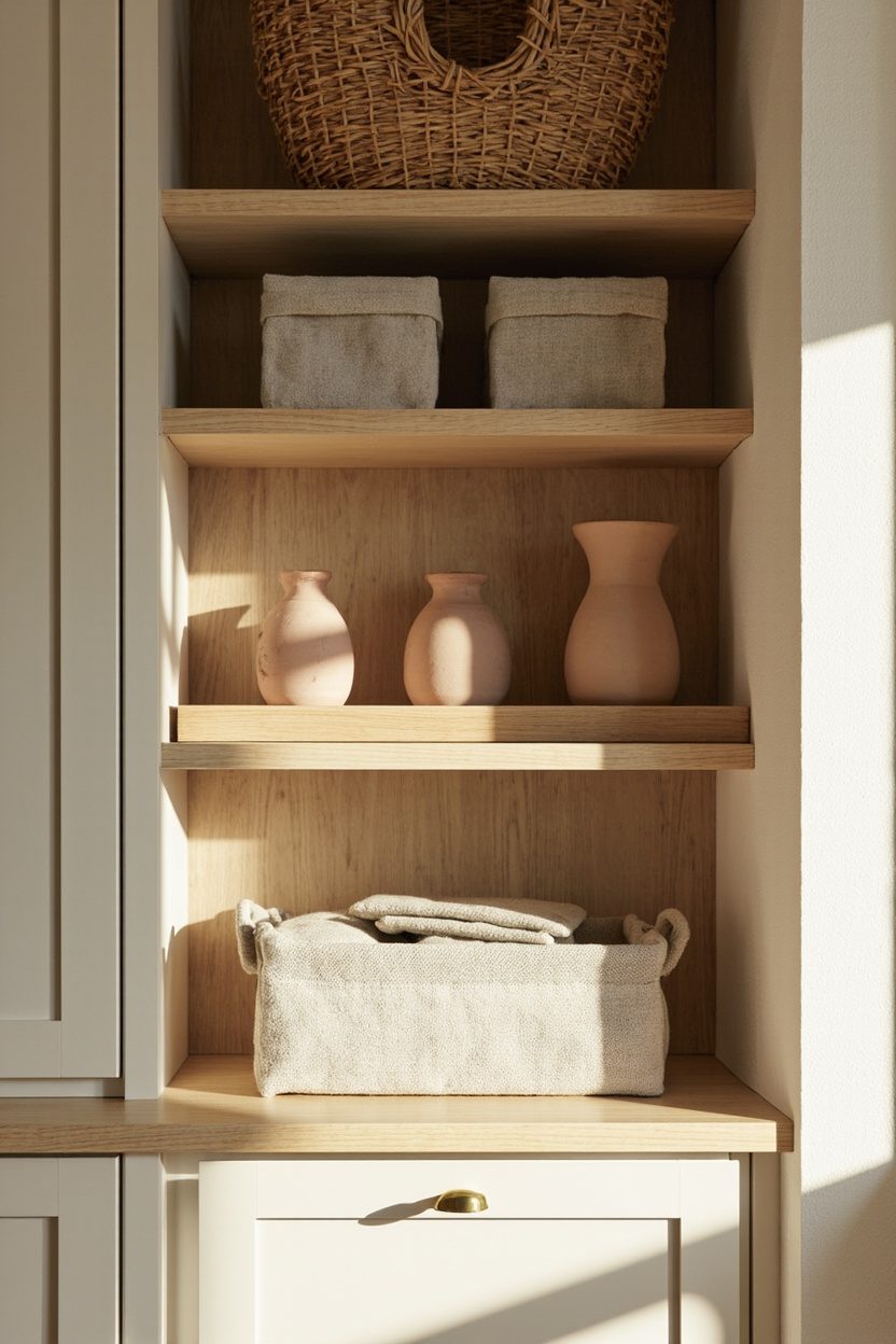 Modern cottage shelving displays