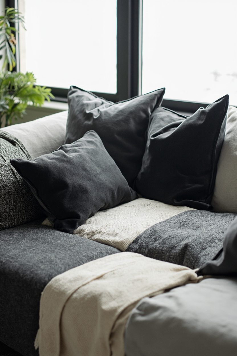 Monochrome Pillow Grid Styling