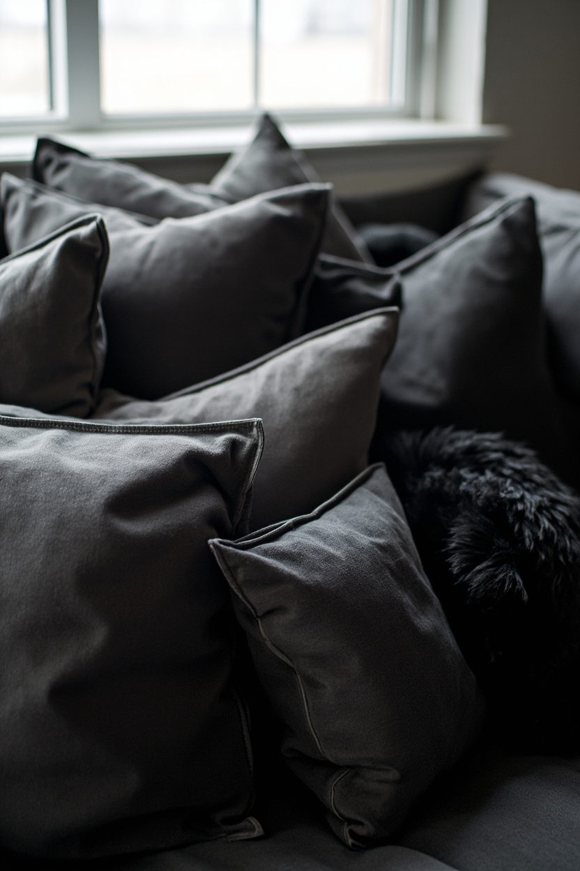 Moody Velvet Mix in Charcoal
