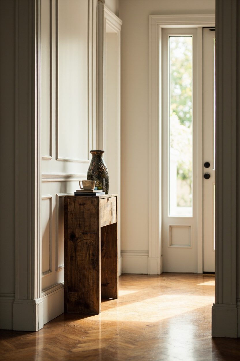 Narrow Rustic Entryway Table