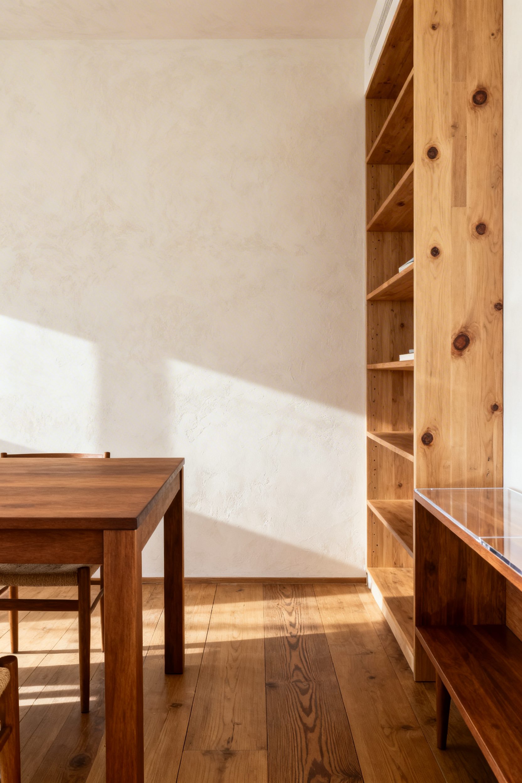 Natural Wood and Plaster Finishes