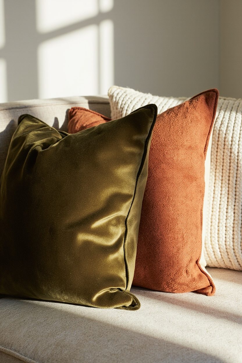 Olive, Rust, and Cream Trio