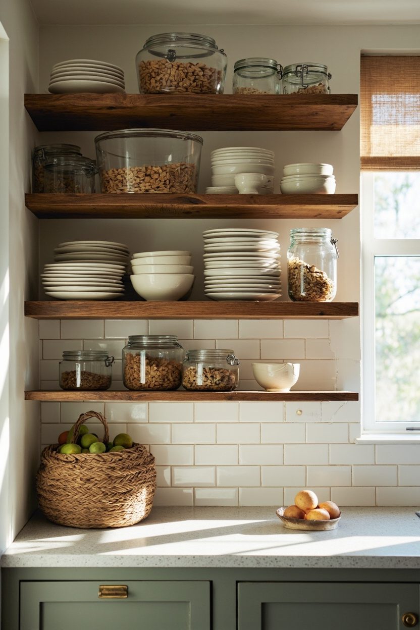 Open Kitchen Shelves