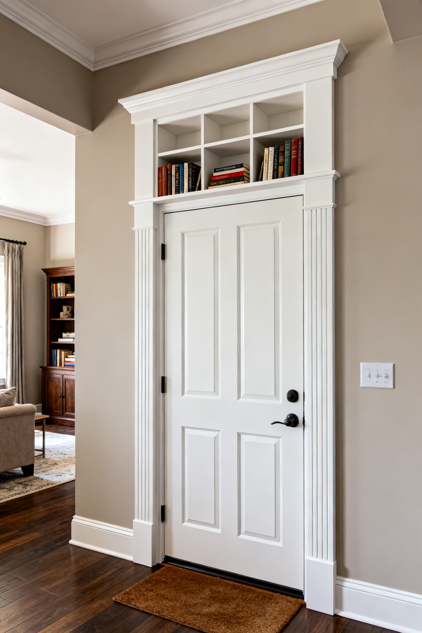 Painted Bookcase Trim Around Door