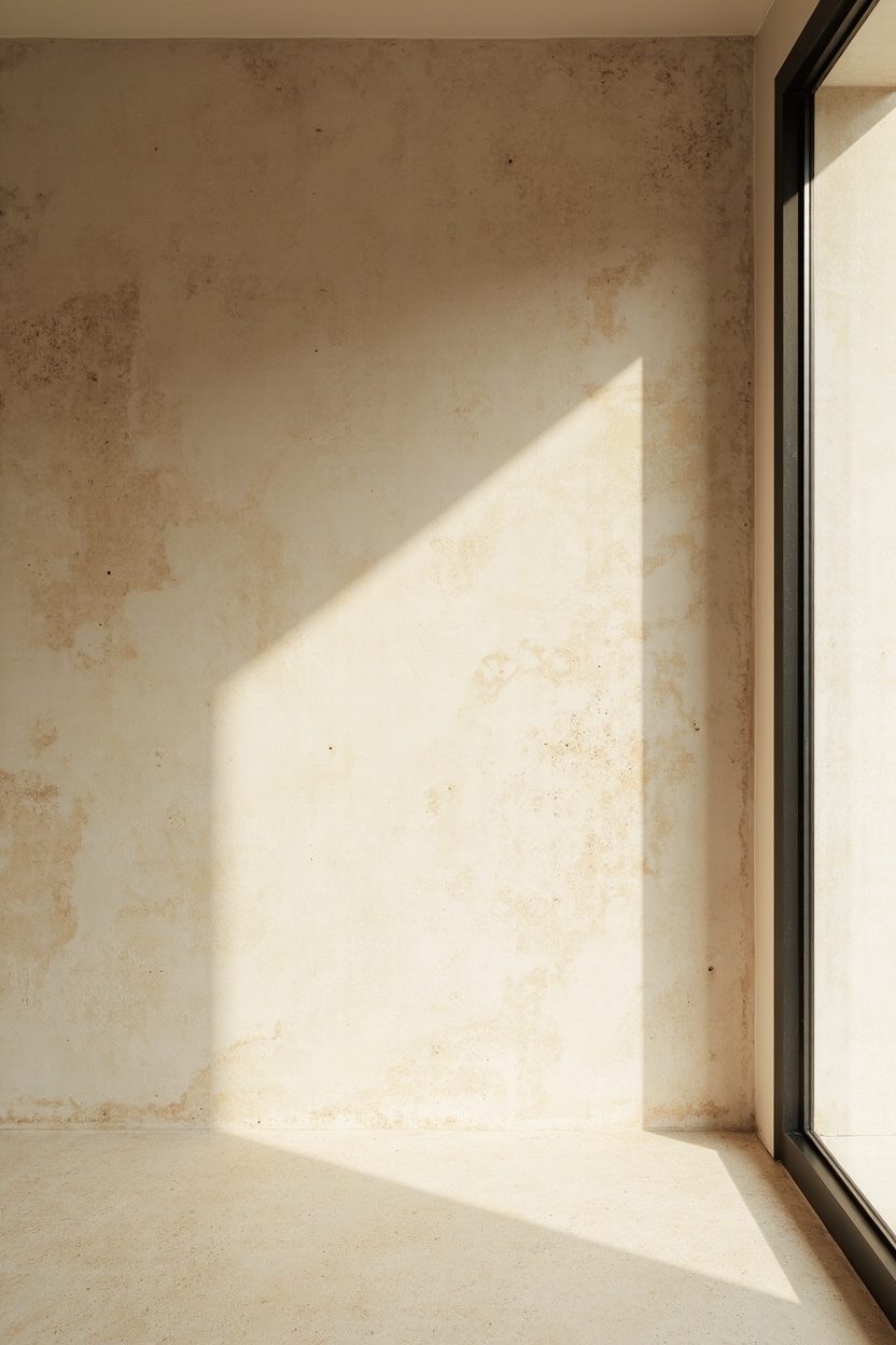 Plaster and limewash wall finishes