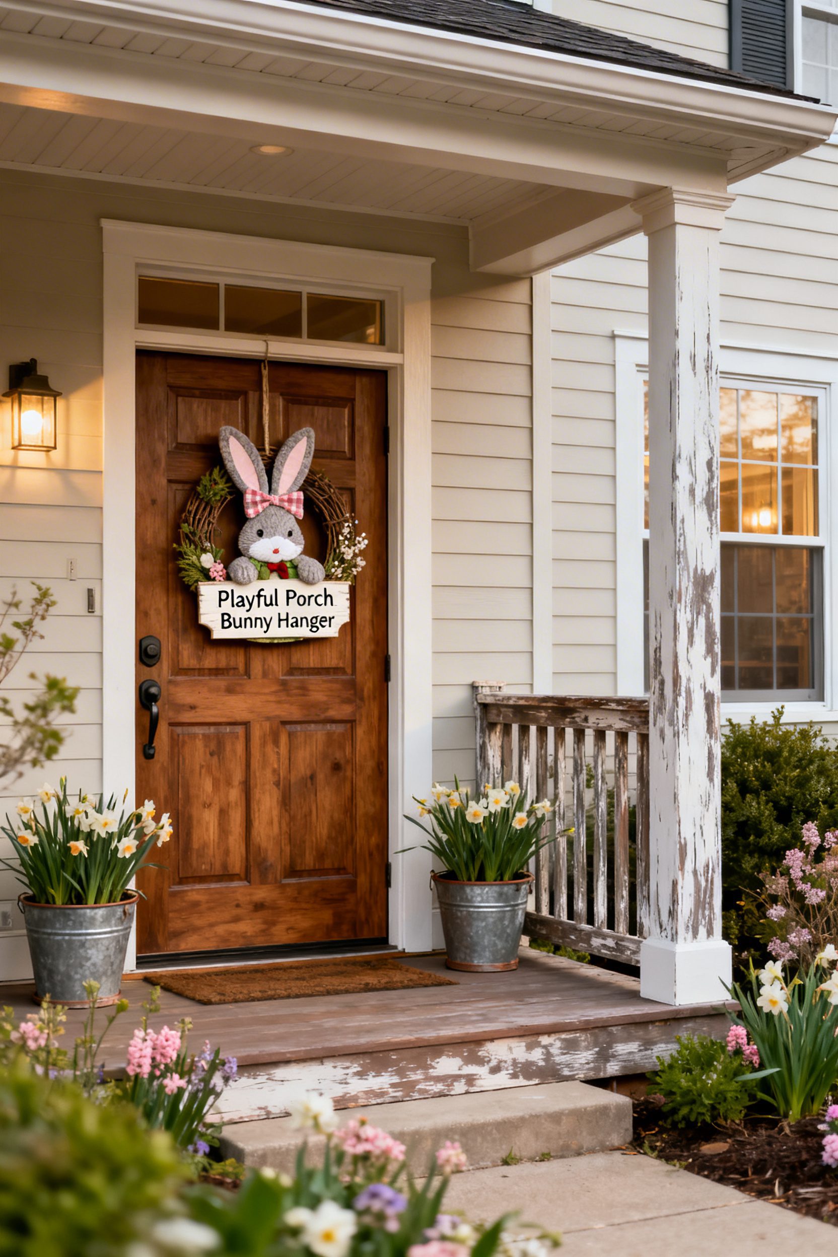 Playful Porch Personality Bunny Hanger