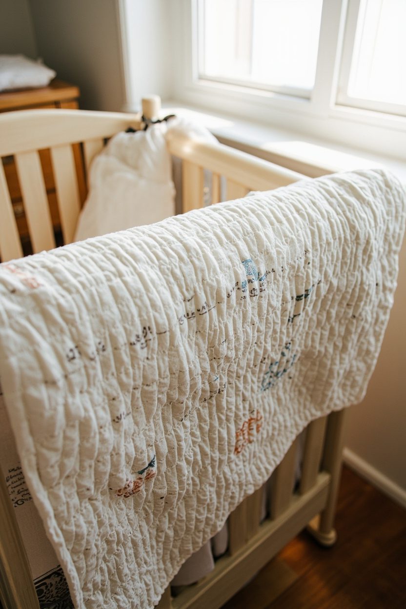 Quilted bedding in heirloom patterns