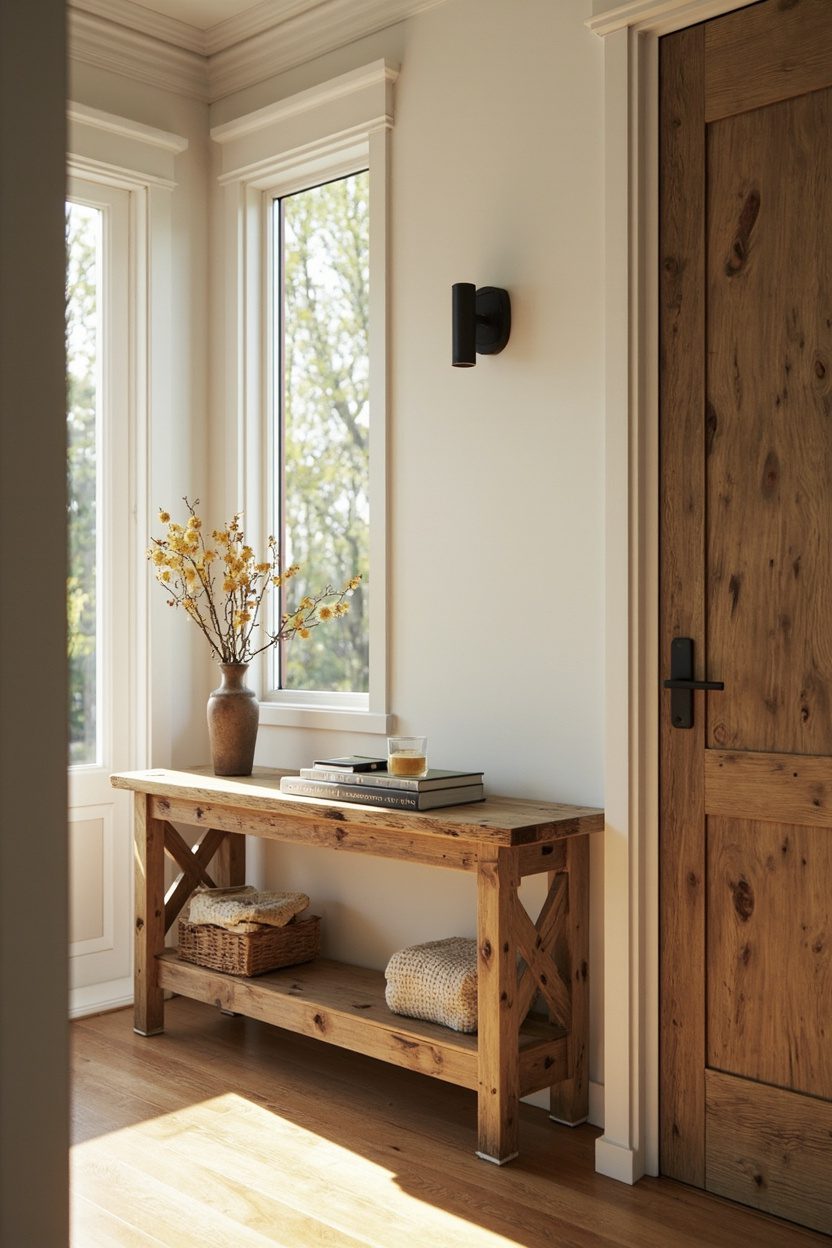 Reclaimed Wood Entryway Console