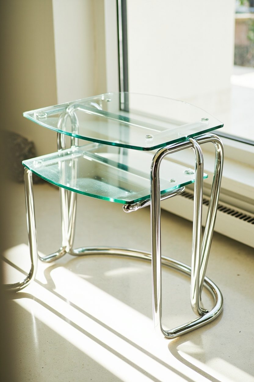 Retro Chrome And Glass Nests