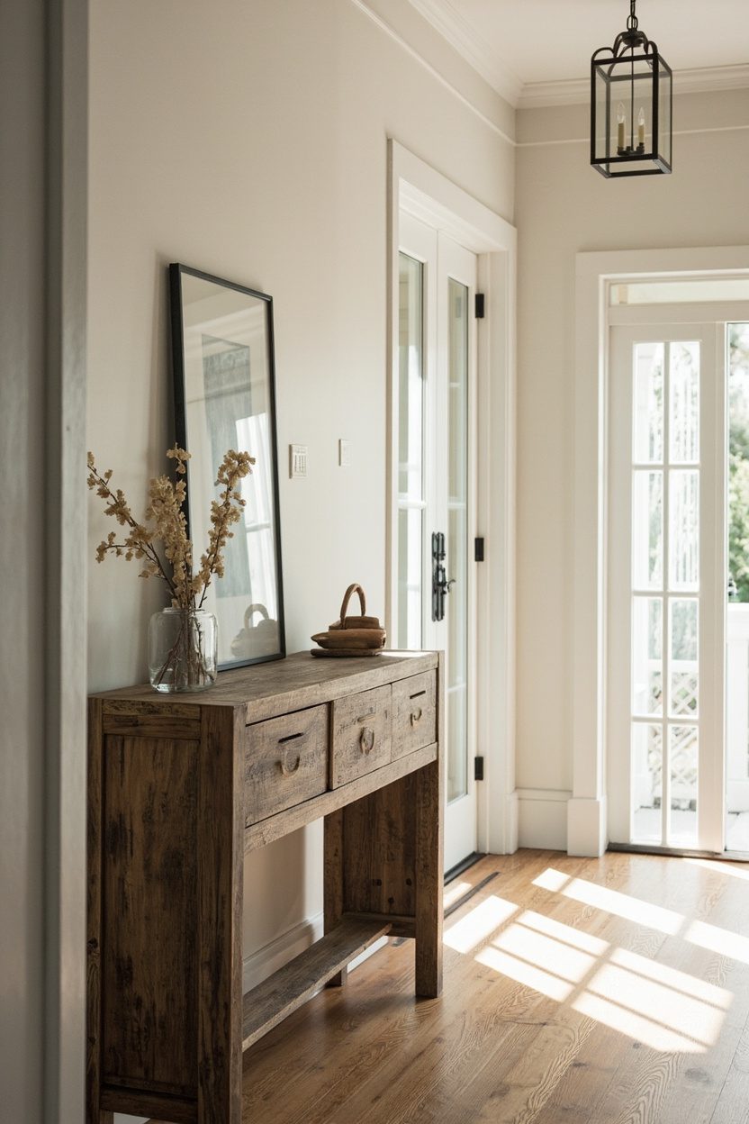 Rustic Entryway Table Vignette Ideas