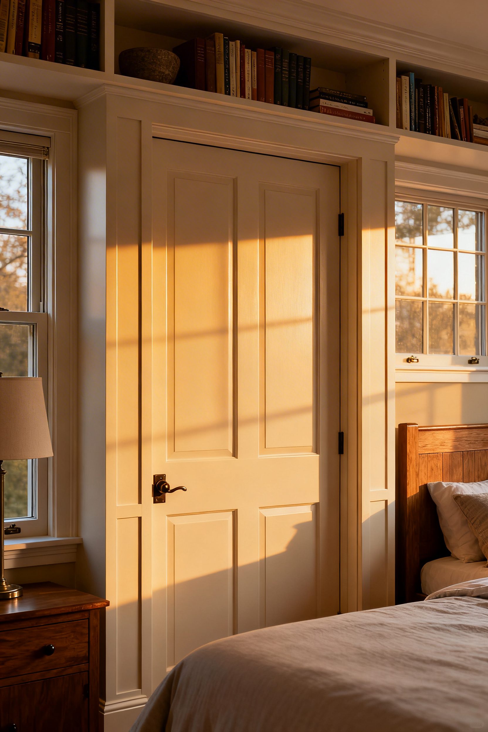 Shaker Built-ins Framing Bedroom Door