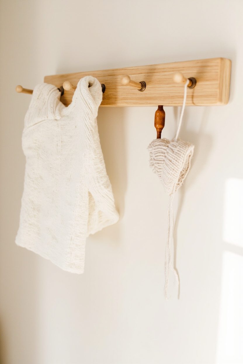 Shaker peg rail for baby gear