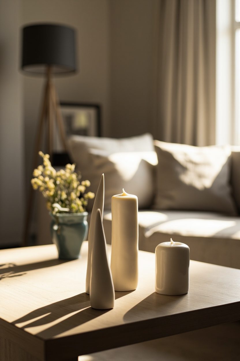 Slim Sculptural Candle Groupings