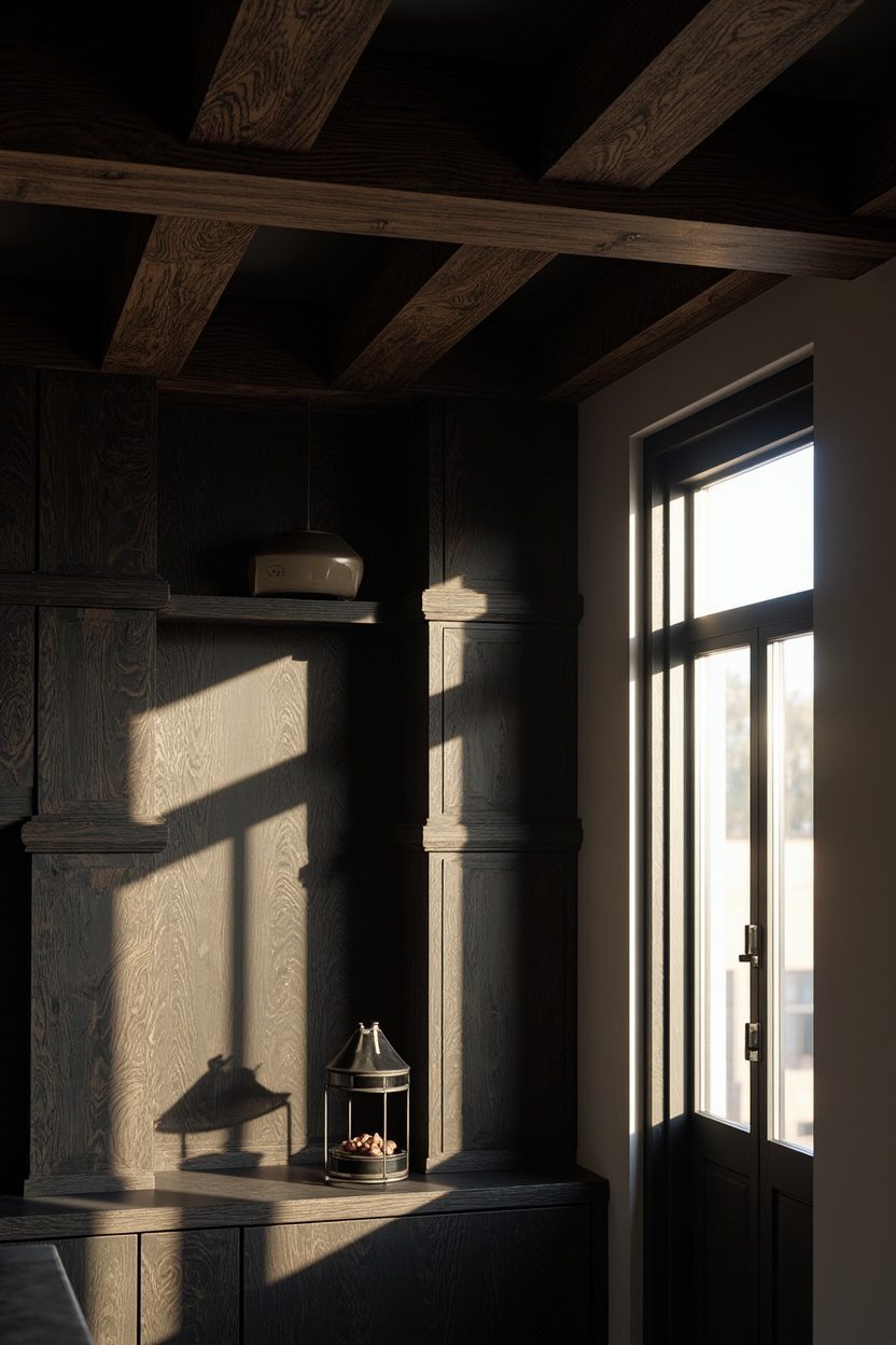 Smoked Walnut Beams