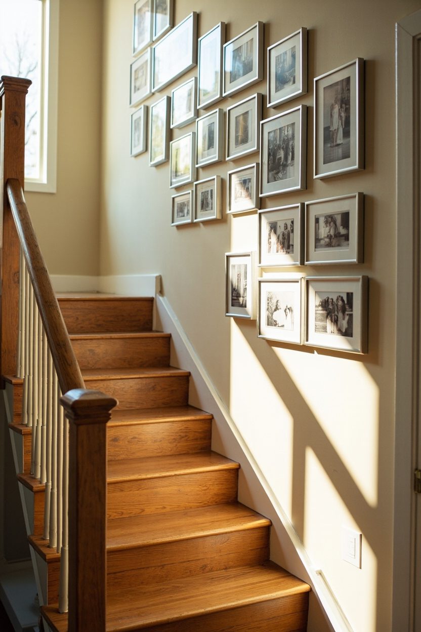 Staircase Photo Timeline Display