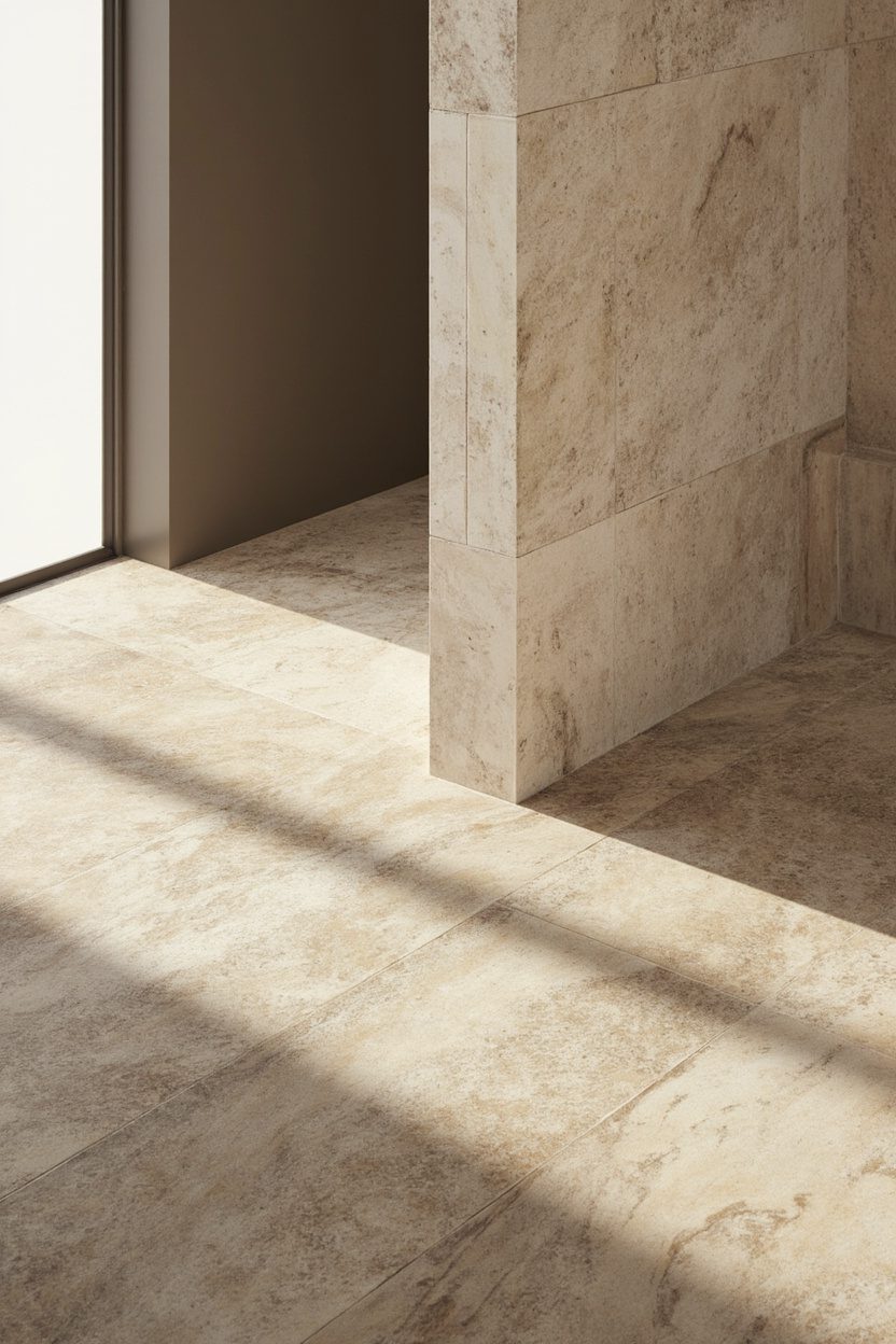 Stone and tumbled tile surfaces