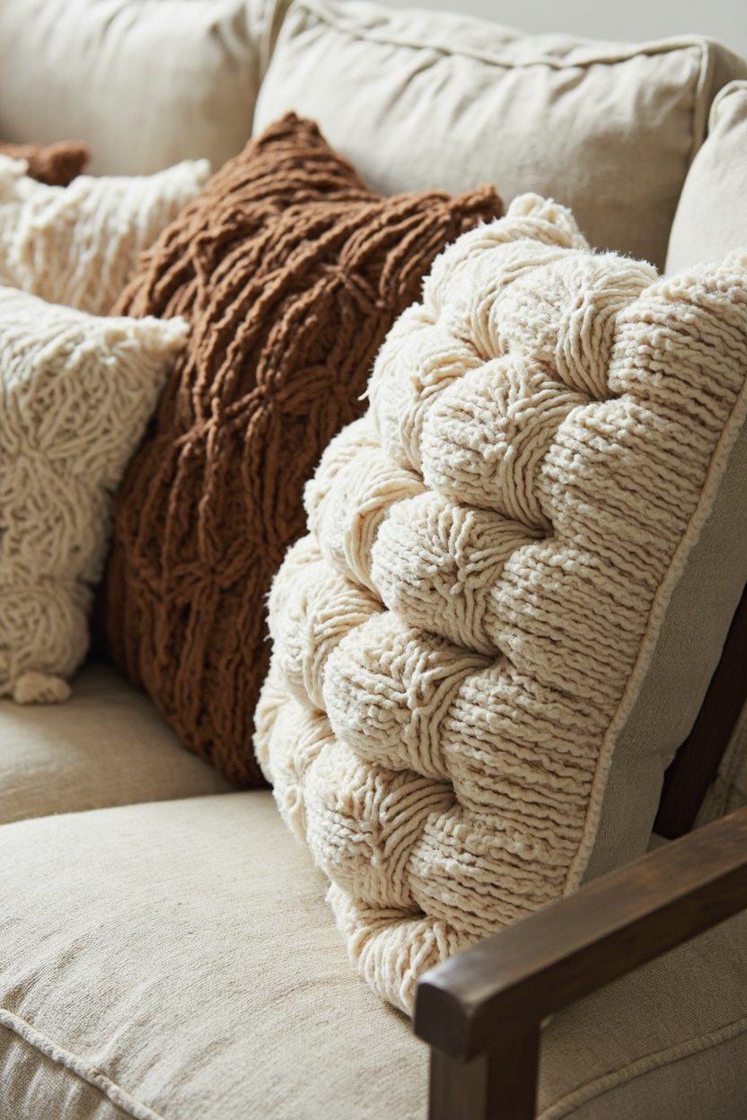 Tufted Bouclé Texture Pillows