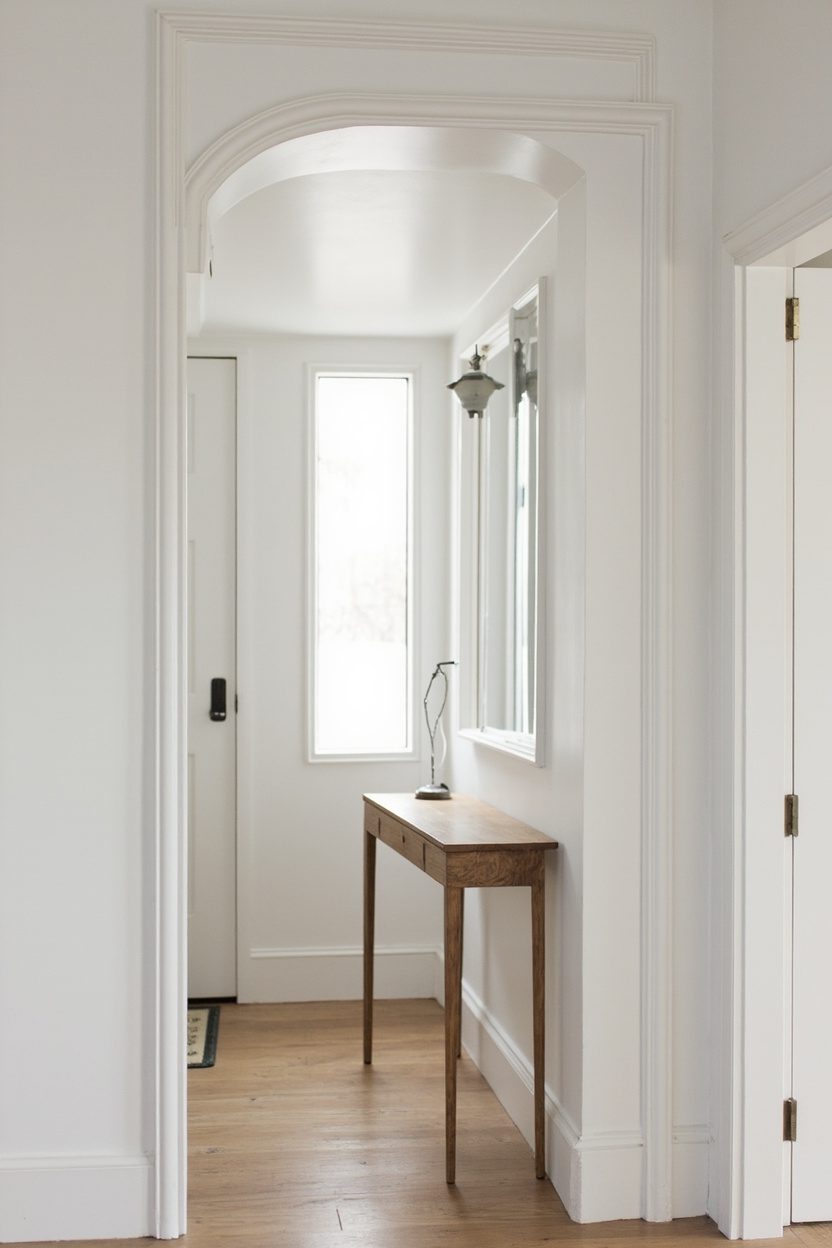 Wall-Mounted Thin Entryway Table
