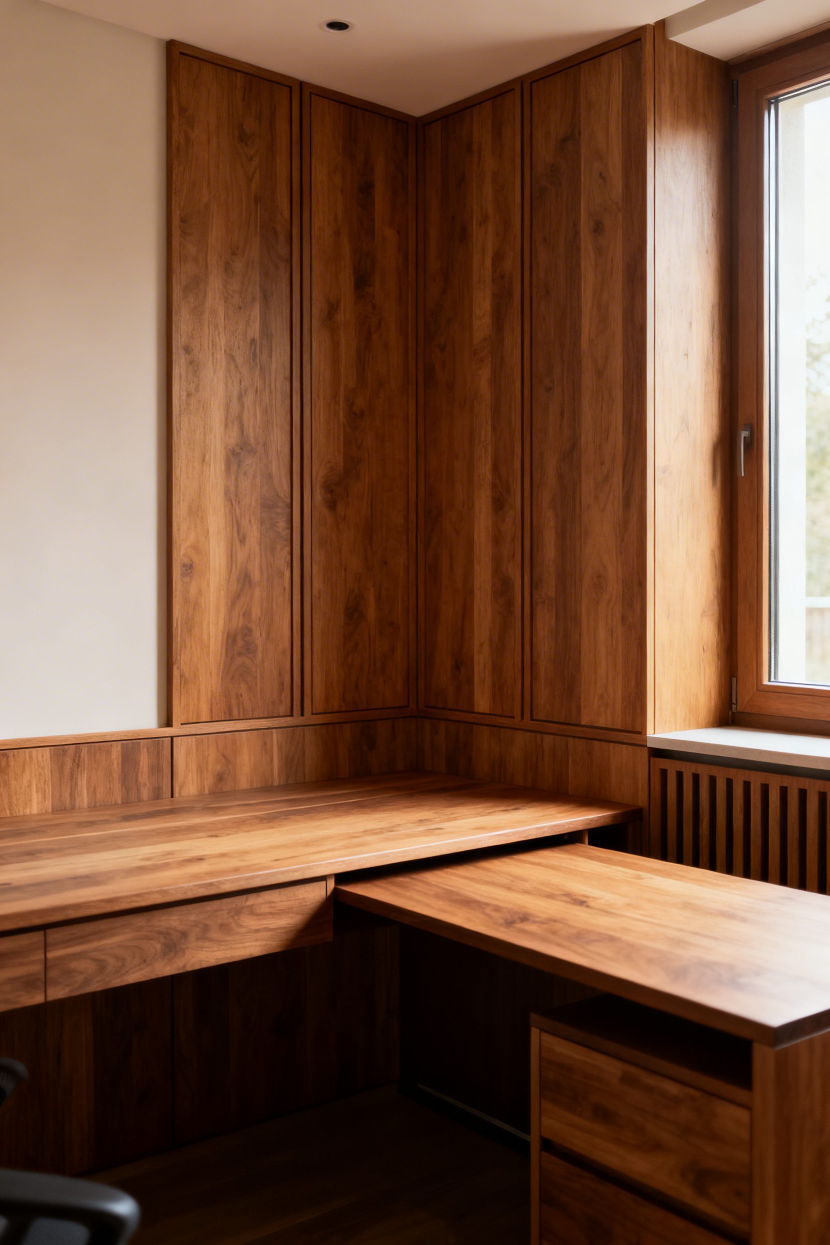 Warm Wood Desks And Panels