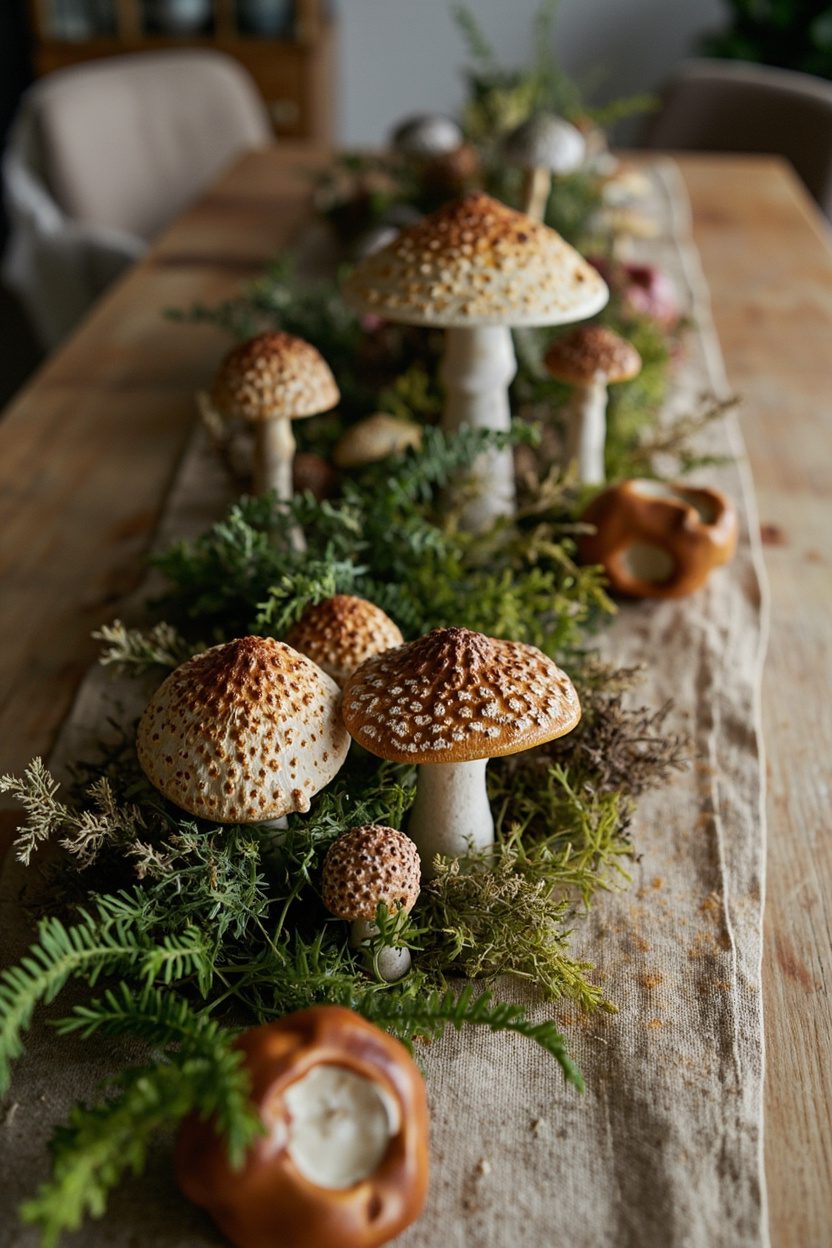 Woodland Mushroom Tablescapes