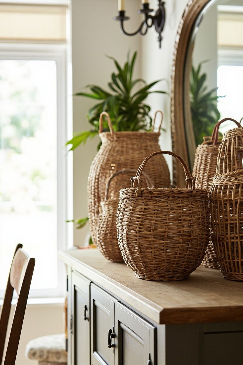 Woven Baskets Display