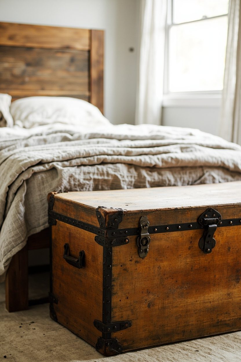 Antique Trunk Bench