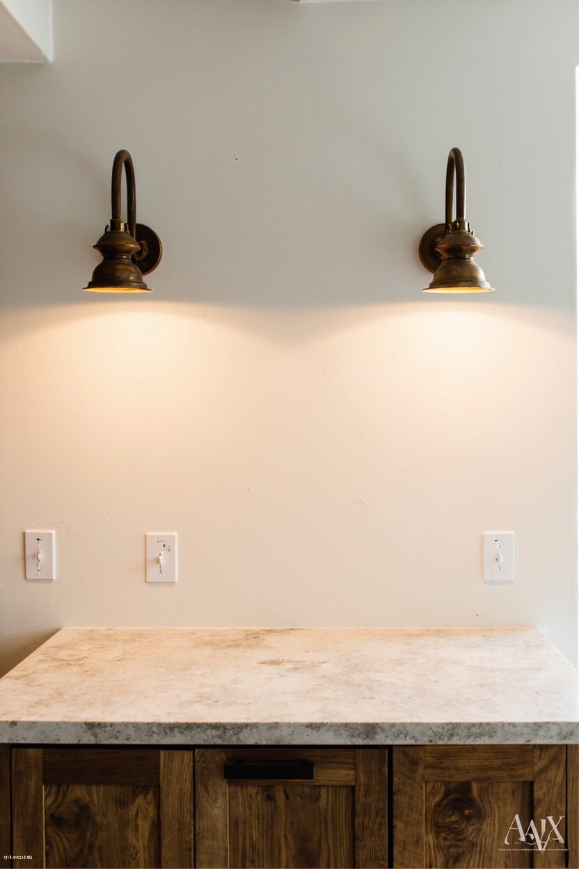Antique copper sconces for tasking