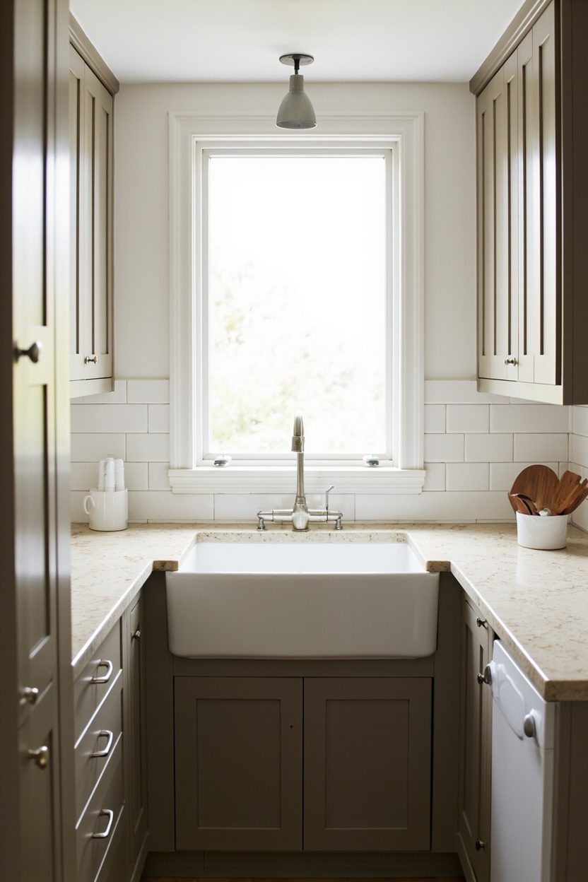 Apron-front sink centerpiece