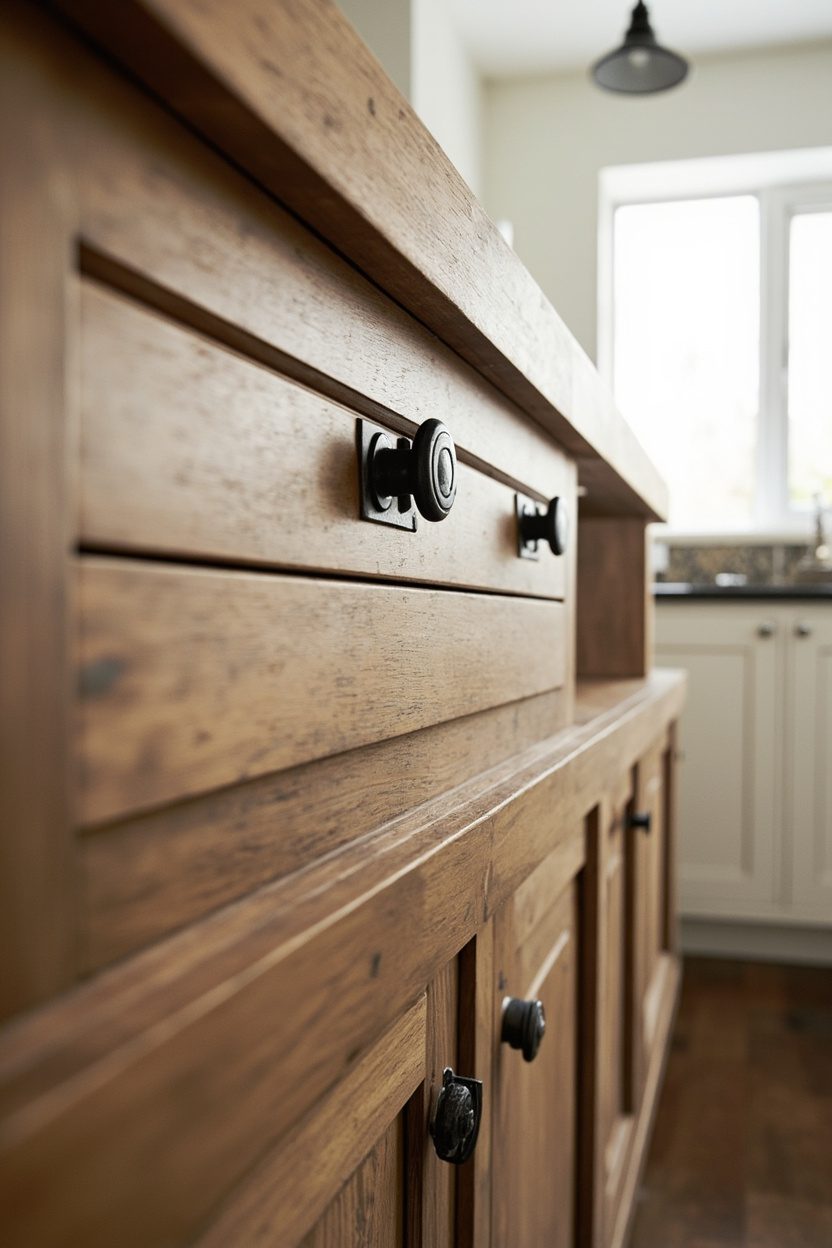 Butcher Block, Blackened Pulls