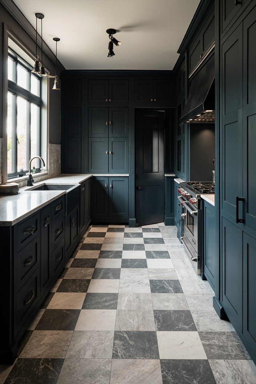 Checkerboard Stone Floors
